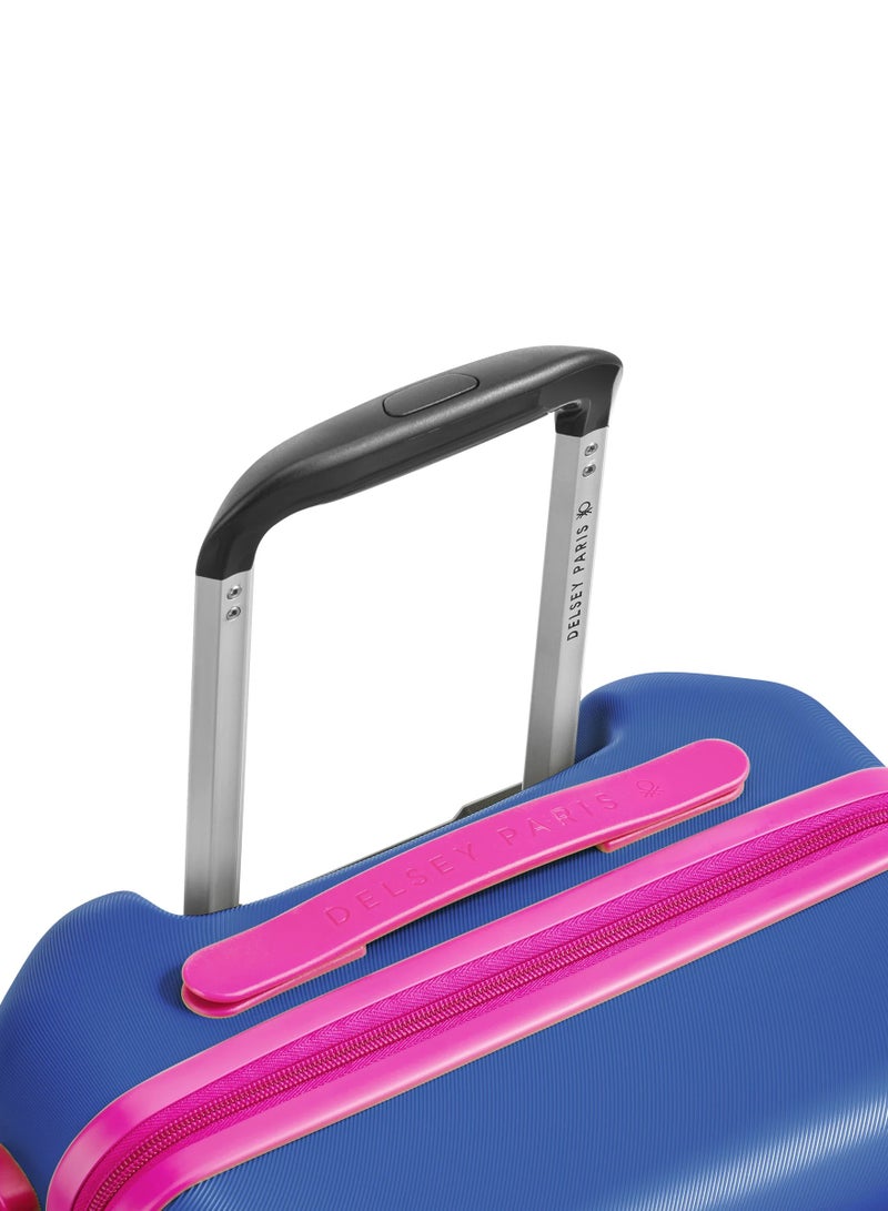 UNITED COLORS OF BENETTON Fabrica 55 Cm 4 Double Wheeled Hardside Non-Expandable Cabin Luggage Trolley Case - Blue - Image 5